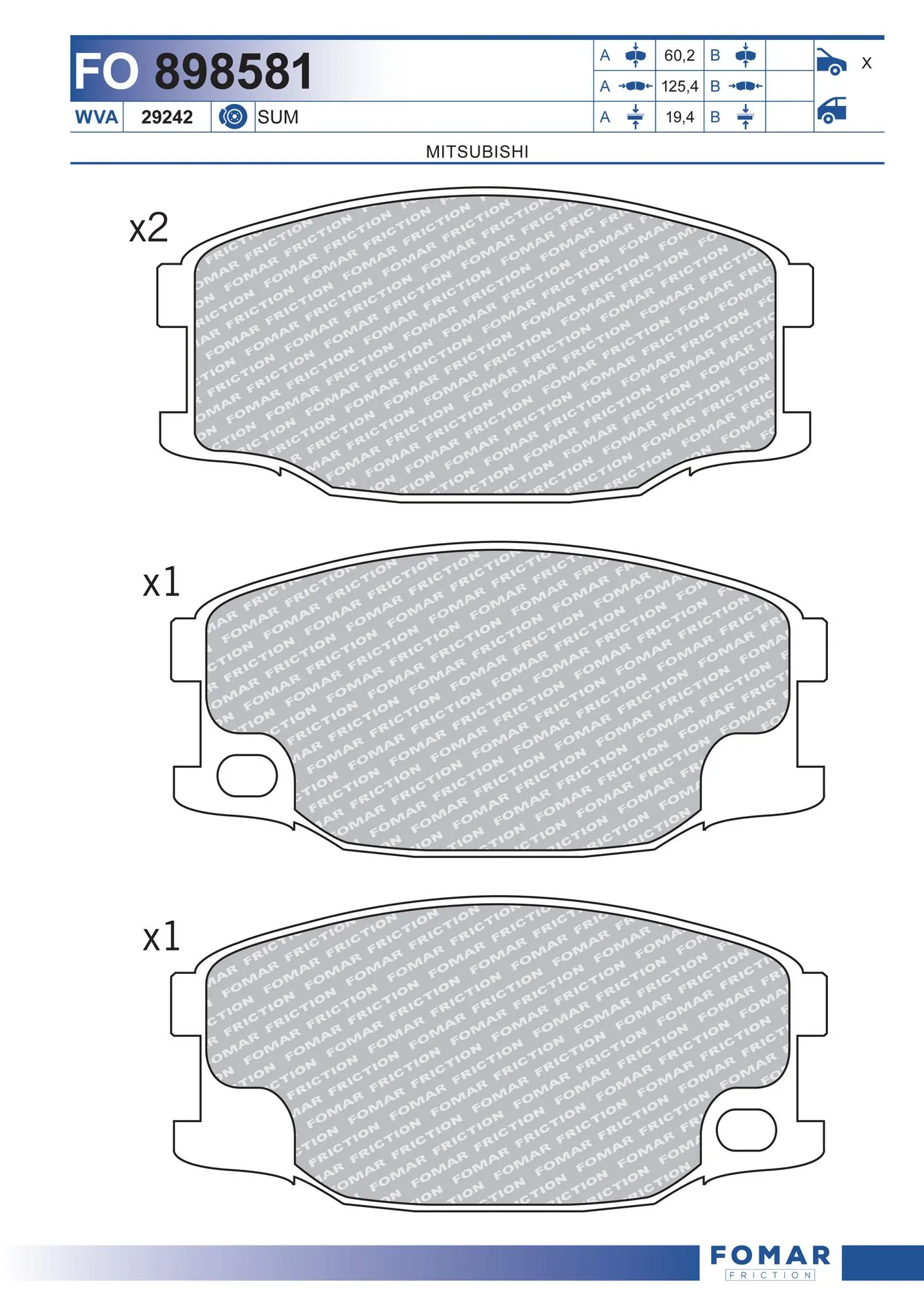 Brake Pad Set, disc brake
